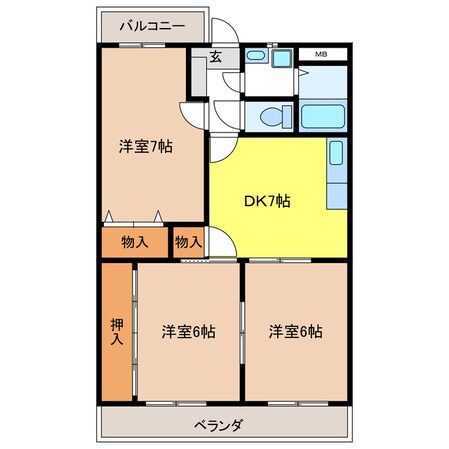 ア・ドリーム稲口の物件間取画像